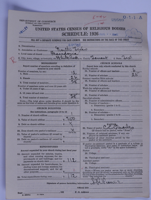 Scan of Negro Baptist: 21610
