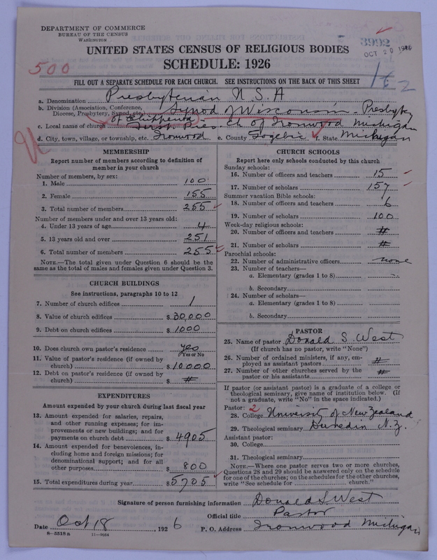 Scan of Presbyterian Church in the United States of America: 3992