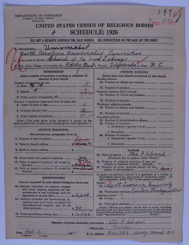 Scan of Universalist Church: 426
