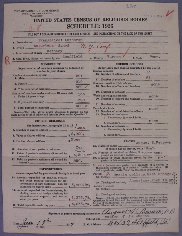 Scan of Evangelical Lutheran Augustana Synod of North America: 187