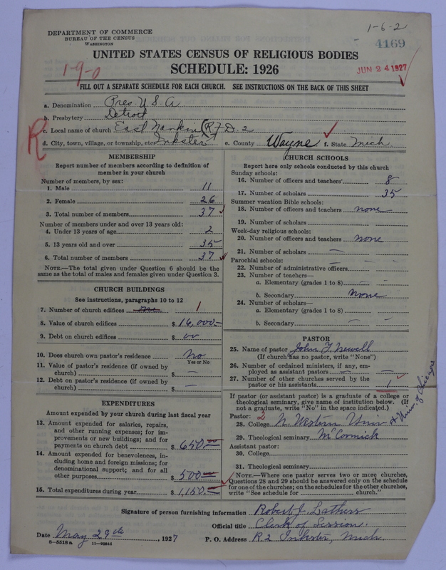 Scan of Presbyterian Church in the United States of America: 4169