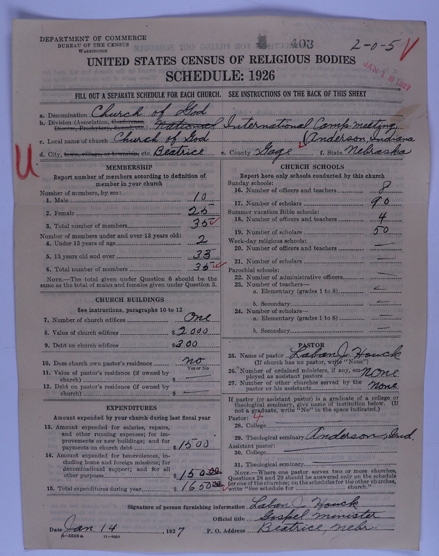 Scan of Church of God (Headquarters, Anderson, Ind.): 403