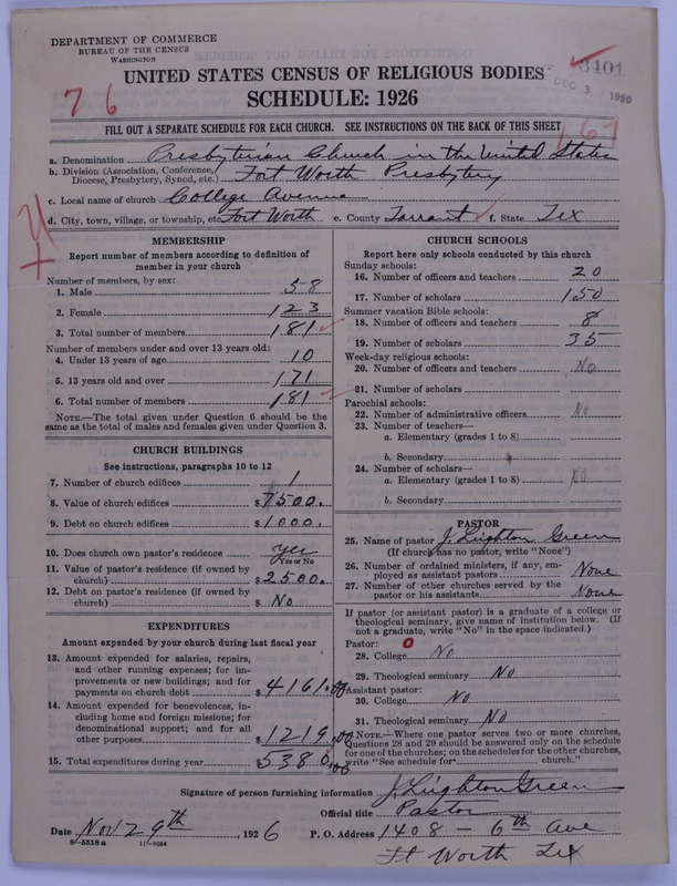 Scan of Presbyterian Church in the United States: 3401
