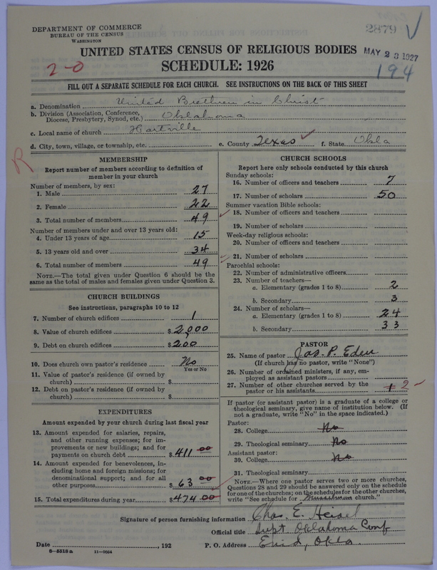 Scan of Church of the United Brethren in Christ: 2879