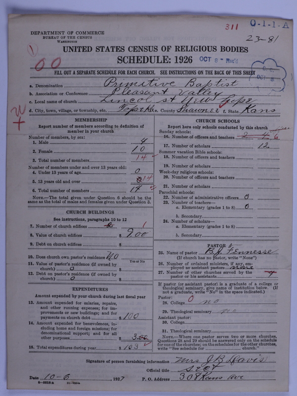 Scan of Primitive Baptists: 311