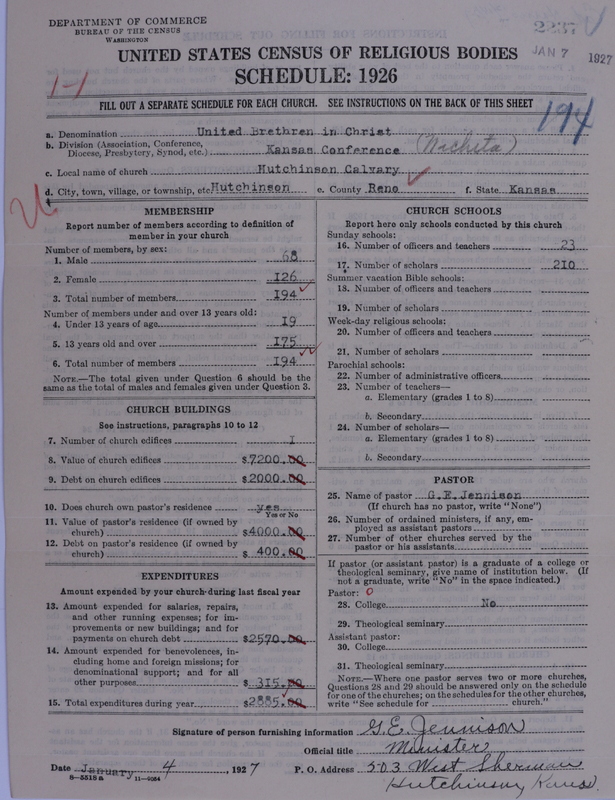 Scan of Church of the United Brethren in Christ: 2237