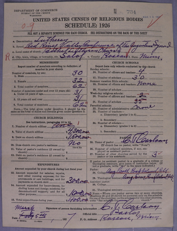 Scan of Evangelical Lutheran Augustana Synod of North America: 734