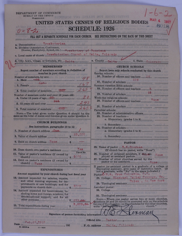 Scan of Presbyterian Church in the United States of America: 8018