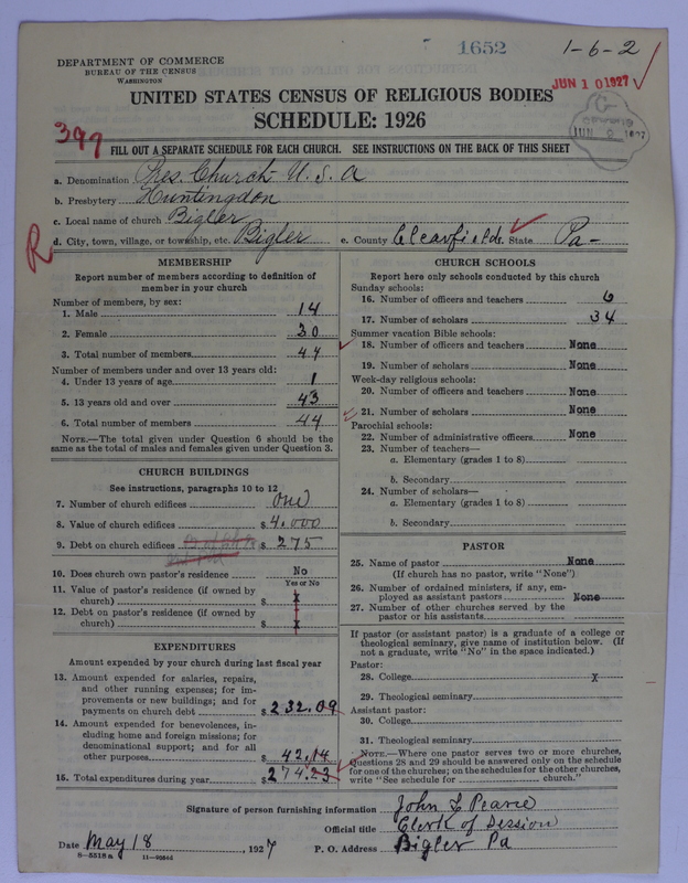 Scan of Presbyterian Church in the United States of America: 1652