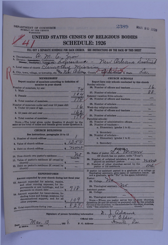 Scan of African Methodist Episcopal Zion Church: 2389