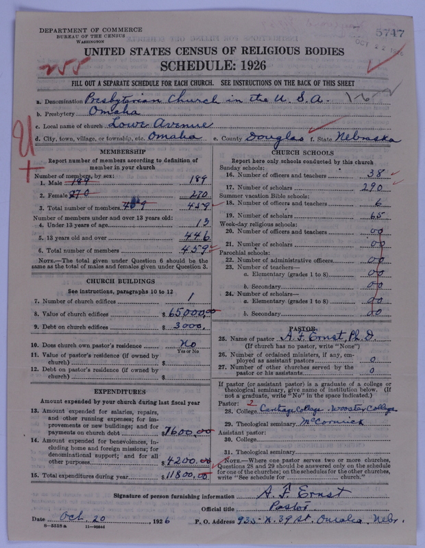 Scan of Presbyterian Church in the United States of America: 5747
