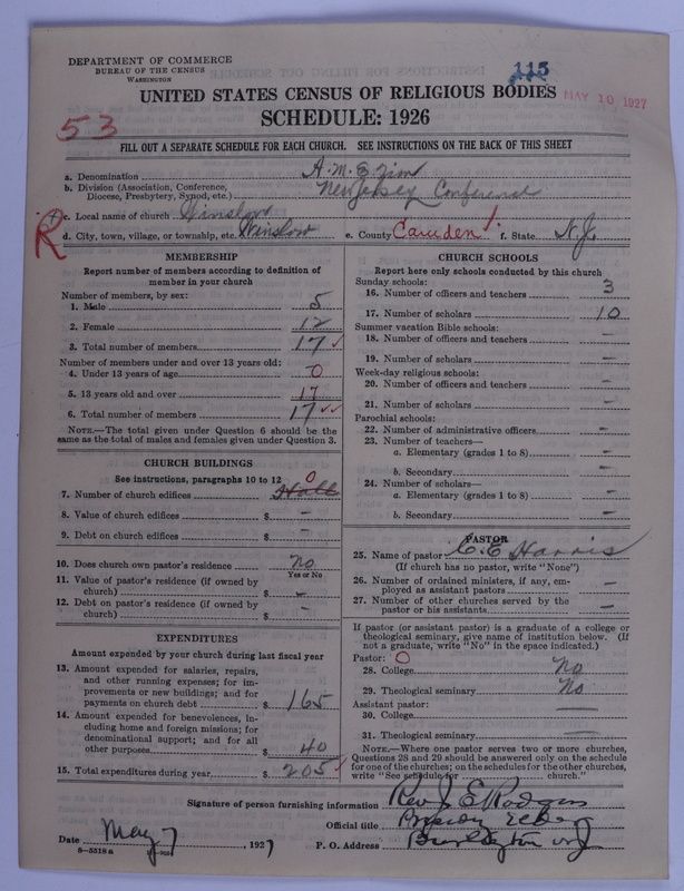 Scan of African Methodist Episcopal Zion Church: 115