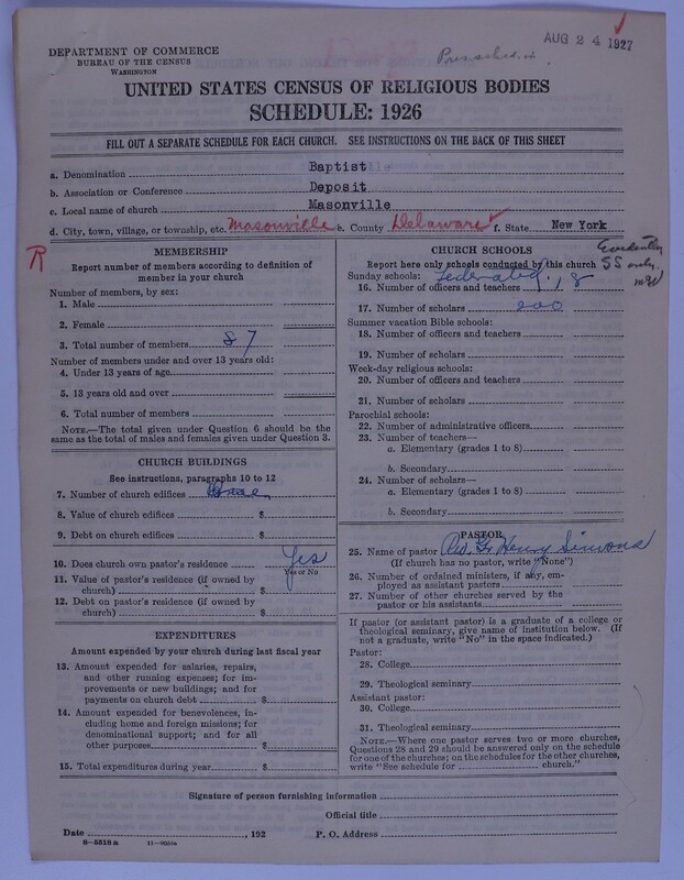 Scan of Federated Churches: