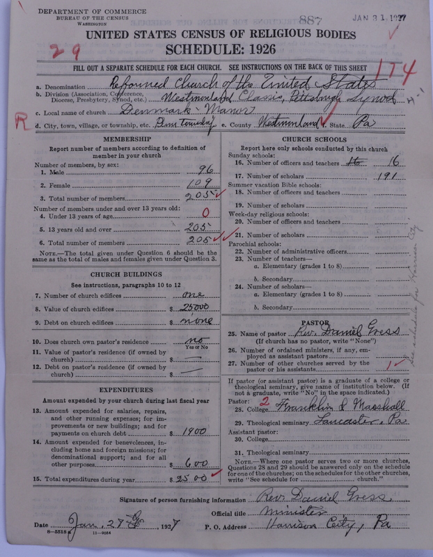 Scan of Reformed Church in the United States: 887