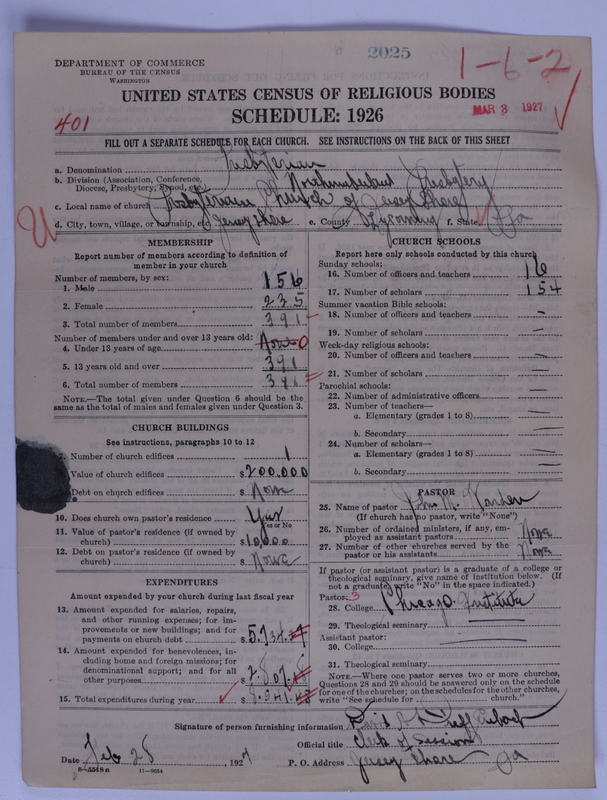 Scan of Presbyterian Church in the United States of America: 2025