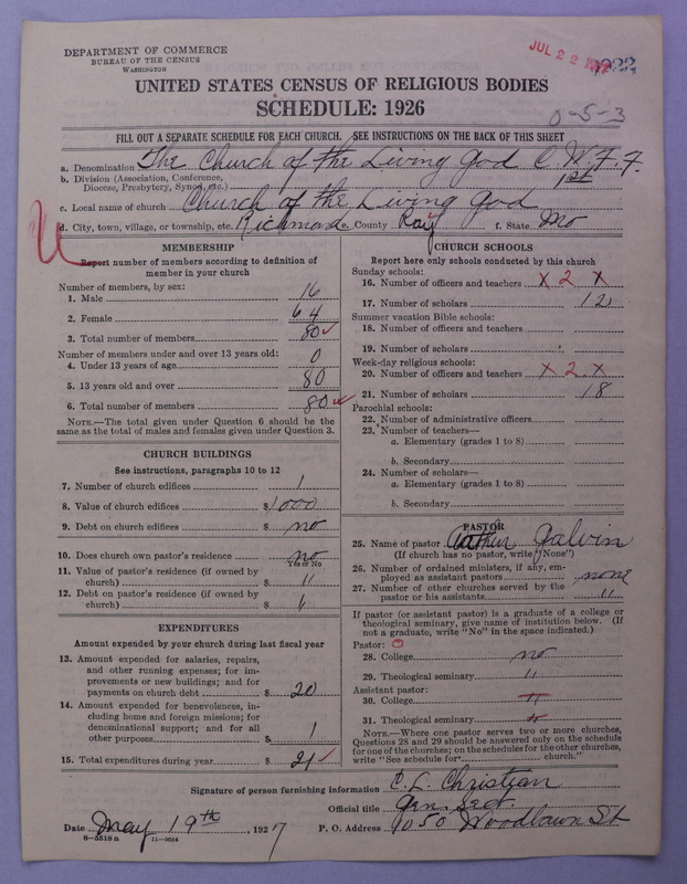 Scan of Church of the Living God, Christian Workers for Fellowship: 22