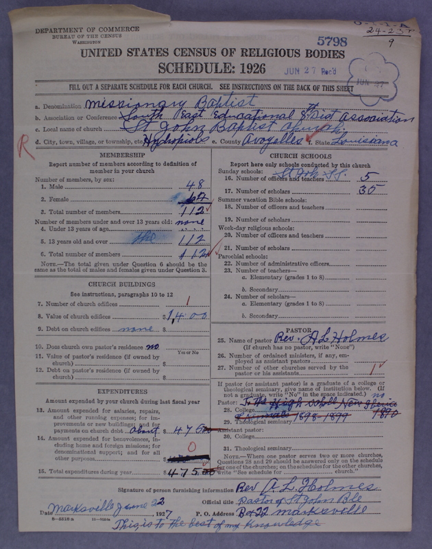Scan of Negro Baptists: 5798