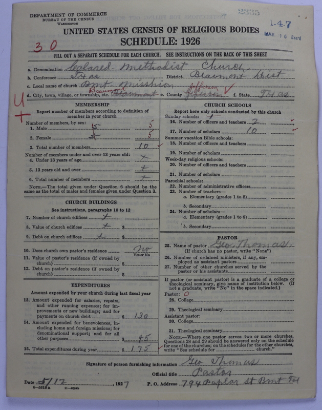 Scan of Colored Methodist Episcopal Church: 2335