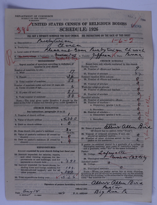 Scan of Presbyterian Church in the United States of America: 1890