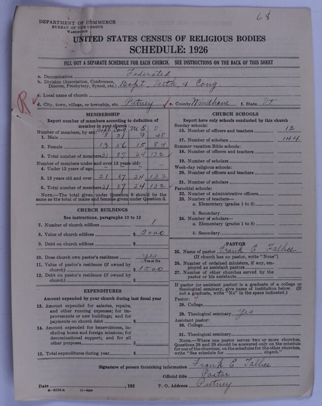 Scan of Federated Churches: 68