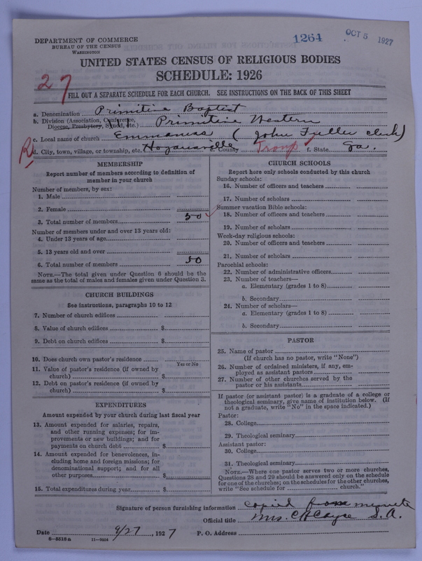 Scan of Primitive Baptists: 1264
