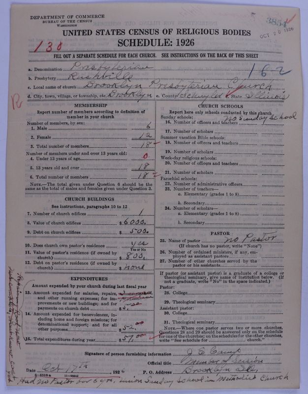 Scan of Presbyterian Church in the United States of America: 3854