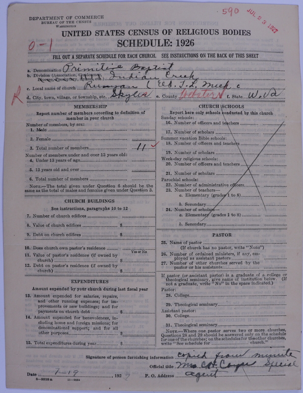 Scan of Primitive Baptists: 590