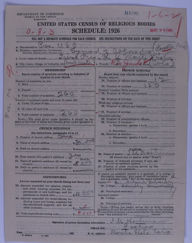Scan of Presbyterian Church in the United States of America: 8106