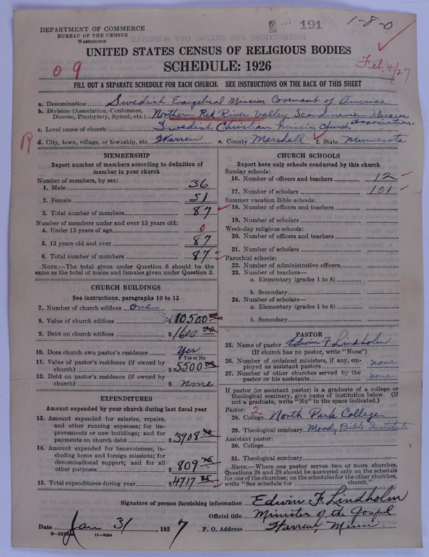 Scan of Swedish Evangelical Mission Covenant of America: 191