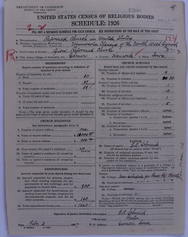 Scan of Reformed Church in the United States: 1386