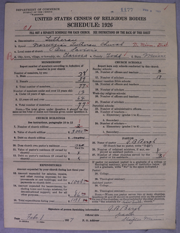 Scan of Norwegian Lutheran Church of America: 1177