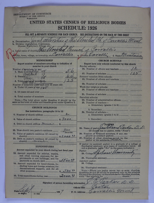 Scan of Federated Churches: