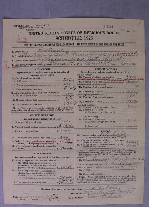 Scan of Norwegian Lutheran Church of America: 1354