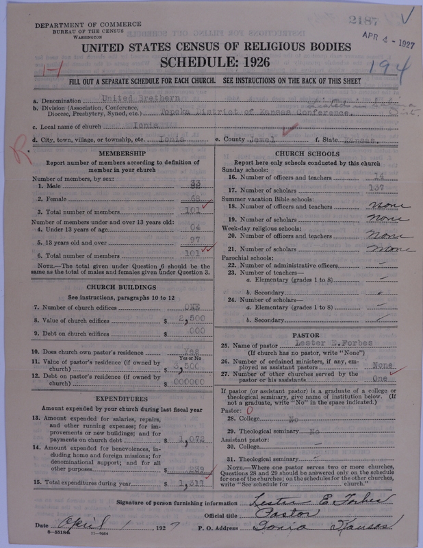Scan of Church of the United Brethren in Christ: 2187