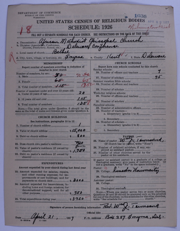 Scan of African Methodist Episcopal Church: 1038