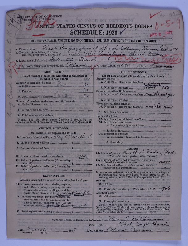 Scan of Federated Churches: 111