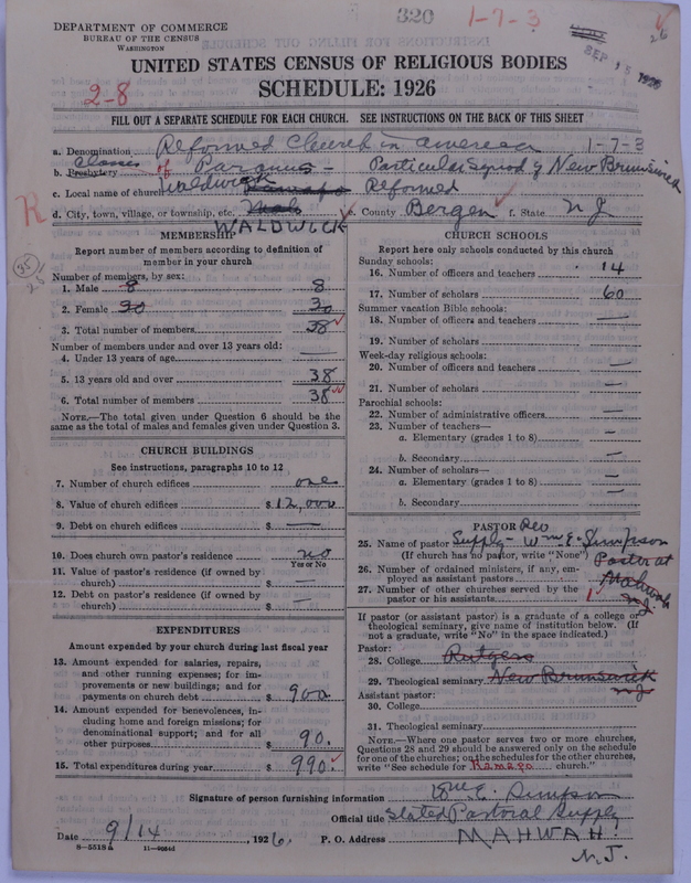 Scan of Reformed Church in America: 320
