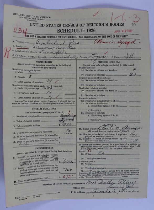 Scan of Cumberland Presbyterian Church: 40