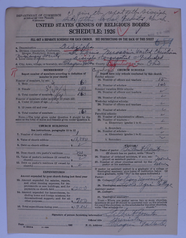 Scan of Federated Churches: