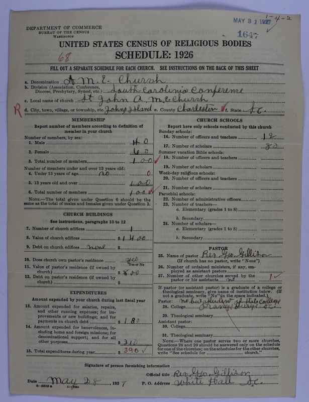 Scan of African Methodist Episcopal Church: 1647