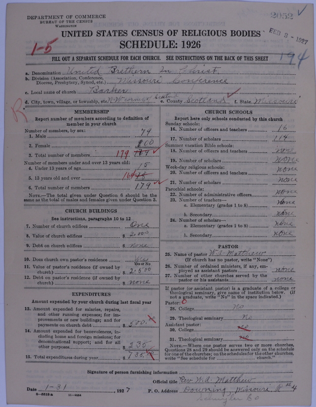 Scan of Church of the United Brethren in Christ: 2052