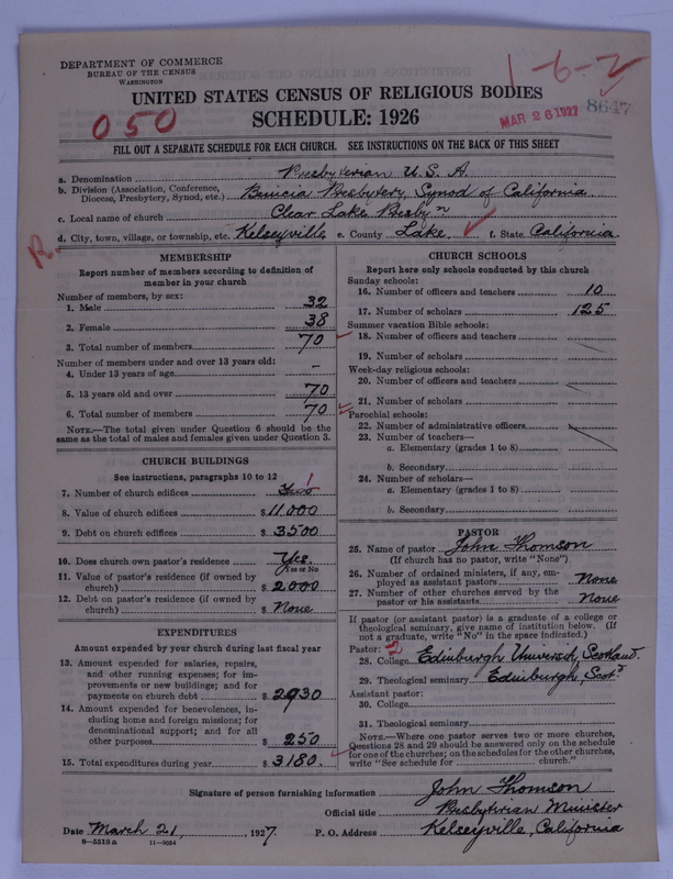 Scan of Presbyterian Church in the United States of America: 8647