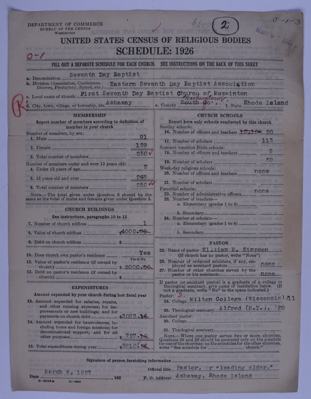 Scan of Seventh Day Baptists: 2