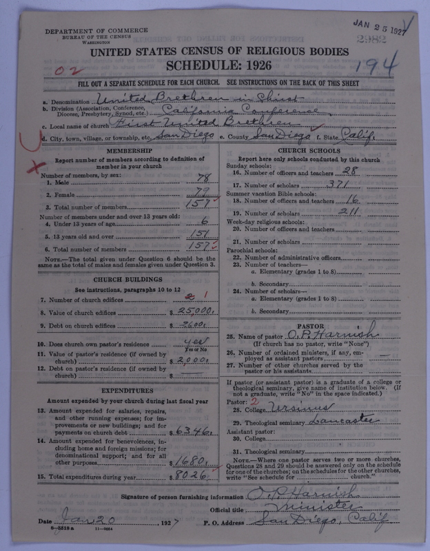 Scan of Church of the United Brethren in Christ: 2982