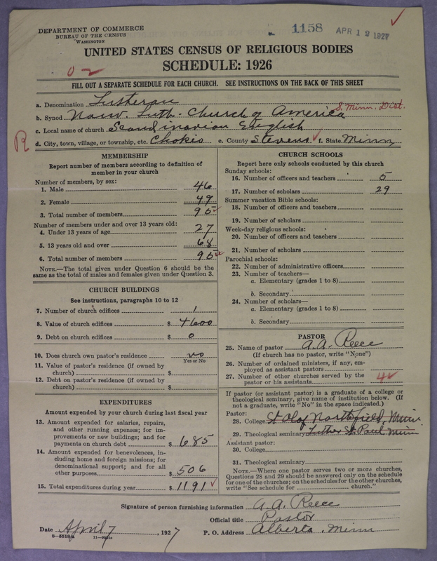 Scan of Norwegian Lutheran Church of America: 1158