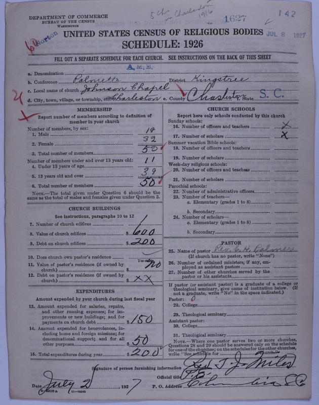 Scan of African Methodist Episcopal Church: 1627