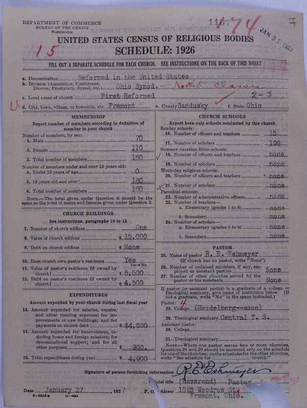 Scan of Reformed Church in the United States: 1107