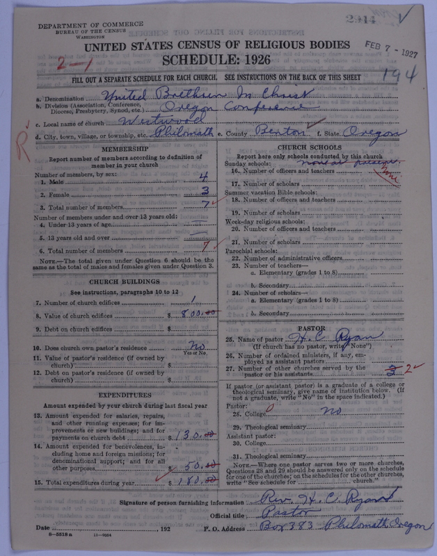 Scan of Church of the United Brethren in Christ: 2944