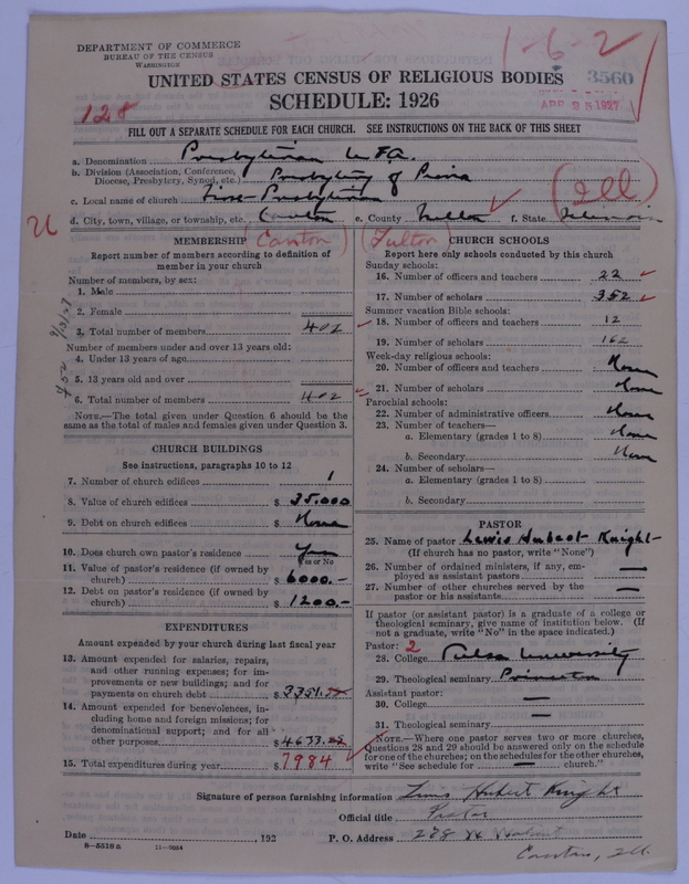 Scan of Presbyterian Church in the United States of America: 3560
