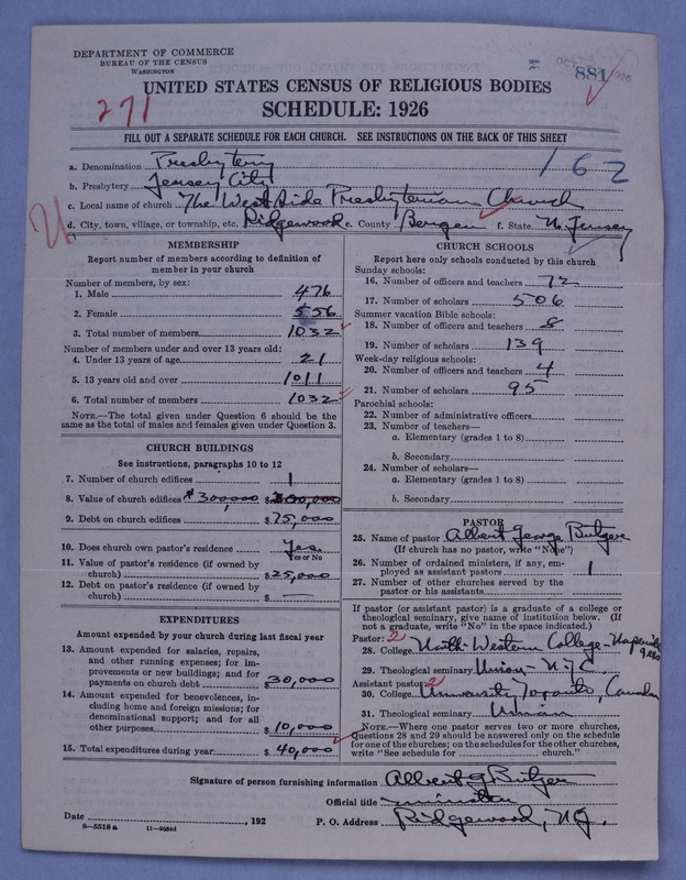 Scan of Presbyterian Church in the United States of America: 881